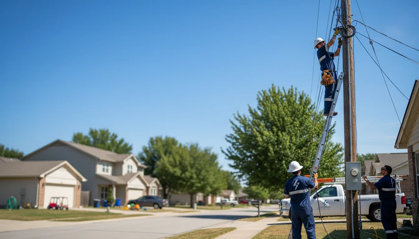 Residential electrician providing installation services in Simpson, KS